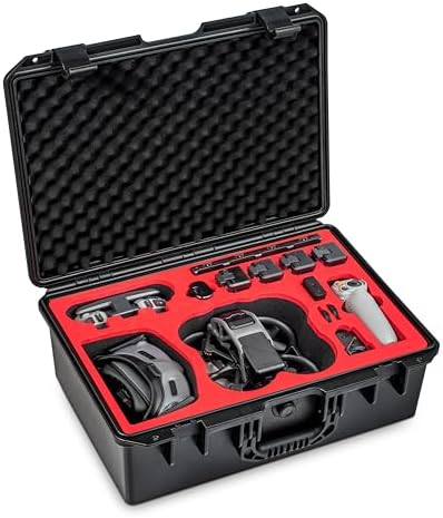 DJI対応AVATA防水ハードケース 大容量収納バッグ 耐衝撃 全面保護型 防塵 持ち運び可能 キャリーハンドル付 ドローンアクセサリー保管用 トラベルケース