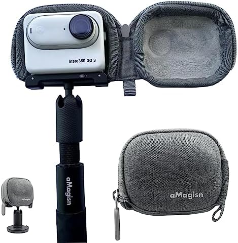 Insta360 GO 3/GO 3S対応 ミニケース 耐衝撃 外出用保護収納ケース 高品質素材 クイックリリースベース対応 シンプルデザイン