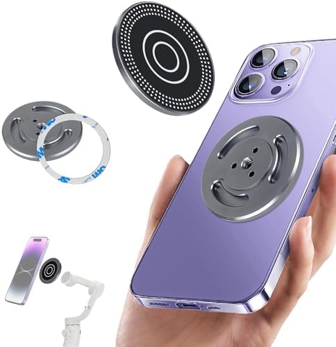 スマホホルダー 三脚用 マウント 磁気マグネット式 携帯電話ホルダー iPhone16/15/14/13/12対応 1/4イ..