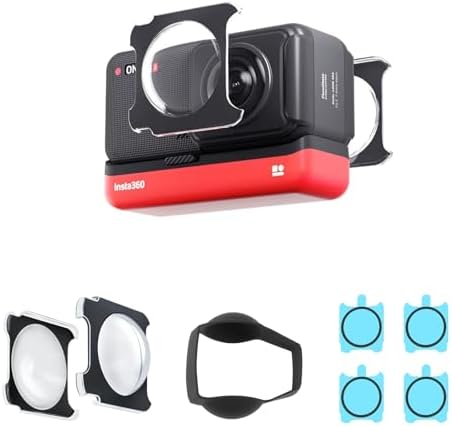【2セット】Insta360 ONE RS用レンズカバー 高透過率 耐衝撃 キズ防止 防滴 防油 防塵 パノラマカメラ..