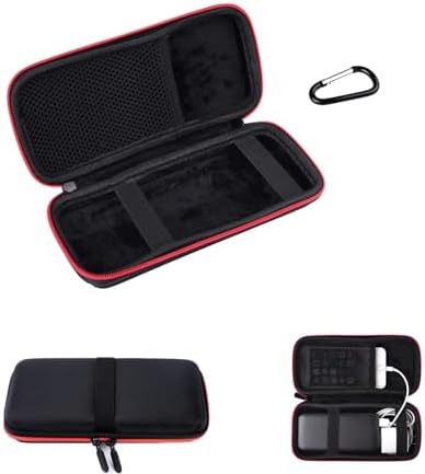 モバイルバッテリー収納バッグ パワーバンク対応 防水 EVA素材 旅行・出張・オフィス用 多機能 カラビ..