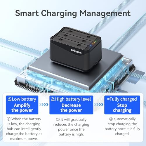 Insta360 X5用 バッテリー充電器 安全かつ高速充電 3つのバッテリーを充電 SDカード収納可能 マルチプロテクション 低バッテリー急速充電 入力5V/3A 出力4.48V/1A コンパクトでポータブル USB Type-C対応