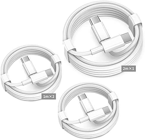 【2025最新型】USB Type C 100W PD充電ケーブル 5A対応 高速データ転送 iPhone15対応 3本セット (1M×2/2M×1) サイズ多様 多機能 送料無料