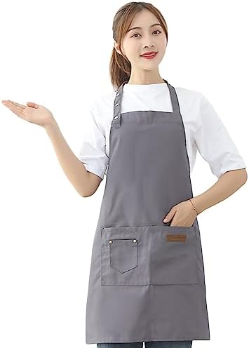 乐天商城 - 【送料無料】シンプル メンズ レディース エプロン 首掛け 調節可能 大容量ポケット 汚れにくい 通気性撥水性 おしゃれ カフェ用 厨房園芸DIY対応
