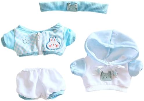 10cm~15cm 20cm 40cm ぬいぐるみ用着せ替え服 セット ヘッドバンド パーカー コート ズボン 綿素材 おしゃれ 赤ちゃん おもちゃ ギフト