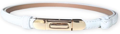 【送料無料】本革 細ベルト レディース 1cm幅 無段階調整 ウエストマーク用 両面使用可能 上品 高級感 ..