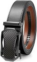 【送料無料】メンズ用 本革 オートロックベルト 無段階調節可能 ビジネスからカジュアルまで対応 ブラック/ブラウン/コーヒーカラー 幅35mm 大サイズ対応 1...