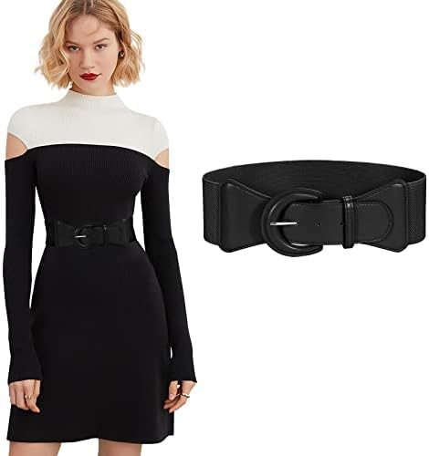 【送料無料】レディース用 幅7.5cm 太め ゴムベルト 高弾性素材 伸縮自在 ウエストマーク くびれ効果 ..