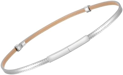 【送料無料】本革製 細め レディースベルト ウエスト調整可能 56cm〜100cm対応 幅1cm スリムデザイン ..