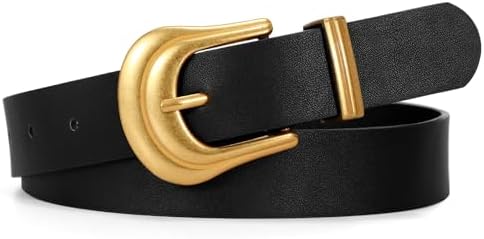 【送料無料】レディース用PUレザーベルト 無段階サイズ調整可能 シンプルクラシックデザイン ビジネス..