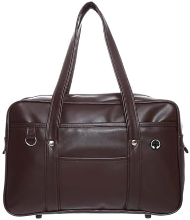 高校生用スクールバッグ 大容量 PU合皮 通学ボスドンバッグ 男女兼用 修学旅行対応 JK制服対応 スクバ ..