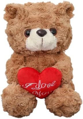 ソフトな茶色の Teddy Bear 毛糸玩具 子ども用 ギフト ロマンチックな愛のメッセージ付き