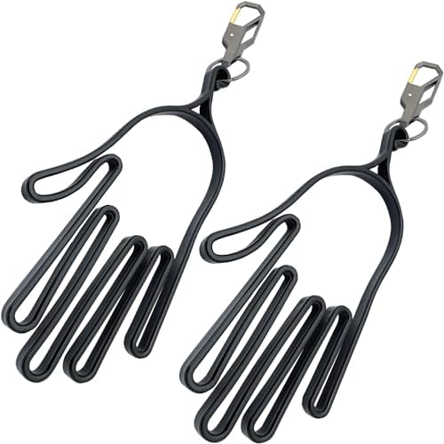 ゴルフグローブハンガー 手袋乾燥 シワ対策 防臭 プラスチック製 2個セット 黒