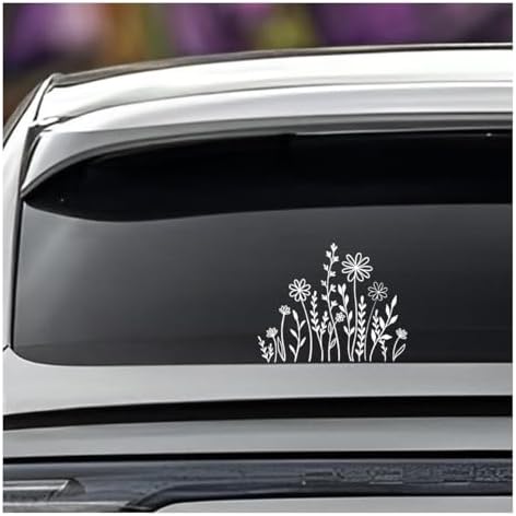 ボーヒーカービニールステッカーデカール 防水耐候性 車両バンパー装飾 フローラルデザイン 植物愛好家へのプレゼント オートウィンドウデカール