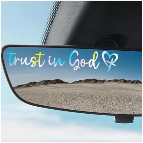 乐天商城 - Trust in God カーバックミラーステッカーデカール 防水ビニール 車用 ミラー ウォーターボトル 家庭用 通勤 旅行 プレゼント シンプル キリスト教