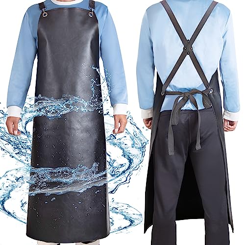 Apron - 防水エプロン ポリウレタンゴム 4色 食器洗い機対応 耐油性 シームレス ブッチャー用 通勤・ガーデニング・化学実験室に最適