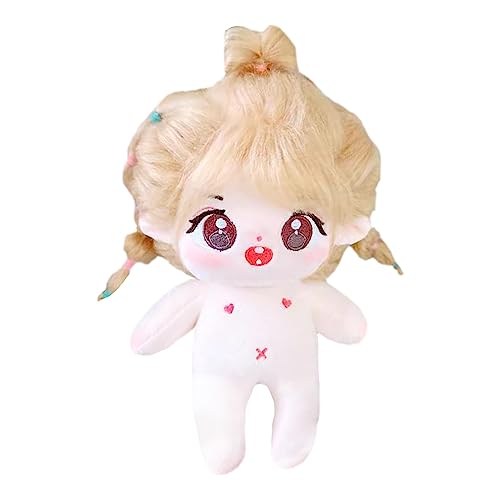 20cm ぬいぐるみ 女の子 着せ替え キャラメル ブラックヘア コンパクト おもちゃ 子ども向け シンプル かわいい