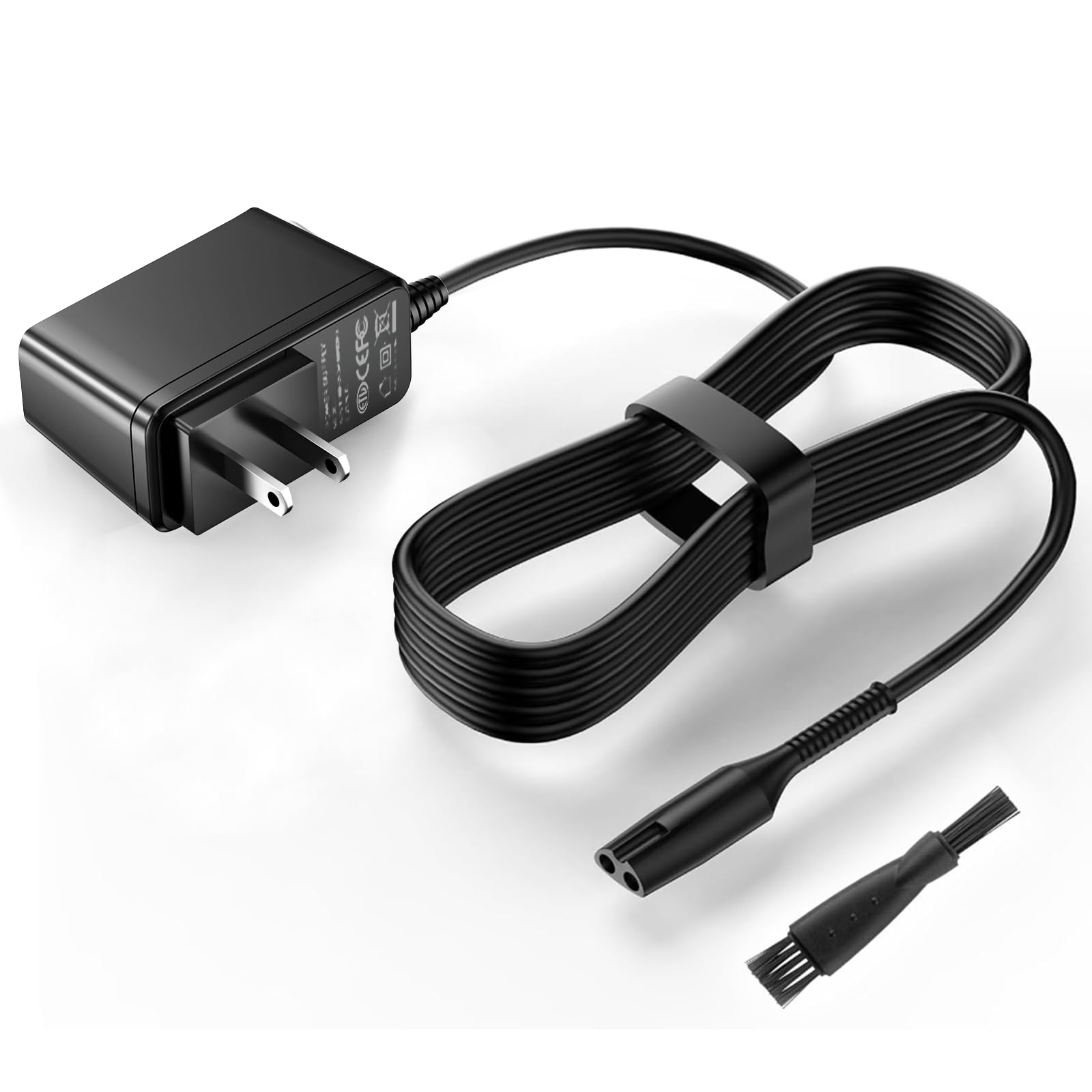 【ブラウン互換シェーバー充電器｜PSE認証済み安全設計】 BraunやRazor製の電気シェーバーにお悩みの方へ。本製品はシリーズ9/7/5/3/1、XT5、MGKなど多数の機種に対応する汎用充電器です。複数の充電器を持ち歩く手間を省き、一本で全てのシェービングニーズを満たします。家庭での日常使いから、出張・旅行時の携帯用アクセサリーまで幅広く活躍します。 ● 商品の特長 ● 広範な機種対応 Braun（ブラウン）の3000/5000/7000/9000シリーズや、Razor（レイザー）の3040s、310s、340S、5190cc、5040s、740S、7865、9290cc、9095ccなど、多くのモデルと互換性があります。一つあれば安心です。 ● PSE認証＆多重保護機能 日本の安全基準であるPSE認証を取得しており、過充電・過電圧・過熱・過電流からの保護機能を搭載。安価な単一回路基板製品とは異なり、シェーバーのバッテリー寿命を損なうことなく安全に充電できます。 ● 1.8mロングコード 長さ約1.8m（5.9フィート）のコードを採用。コンセントの位置に縛られず、洗面所やベッドサイドなど好きな場所で快適にシェービングできます。外出先でもバッグに収めればバッテリー切れの不安がありません。 ● 素材・仕様 ・入力電圧：AC 100-240V / 出力電圧：DC 12V ・コード長さ：約1.8m ・対応機器：Braunシリーズ3/5/7/9、XT5、MGK / Razor 3040s等 ・認証：PSE認証取得 ● こんなシーンにおすすめ ・元々付属していた充電器を紛失してしまった方 ・出張や旅行先でも安心してシェービングしたい方 ・家族全員で同じ充電器を使いたい方 ・安全基準を満たした高品質な充電ケーブルをお探しの方 大切なシェーバーを守るためにも、信頼性の高い充電器を選びましょう。PSE認証済みで安心安全、コストパフォーマンスも抜群です。この機会にぜひお試しください。 ご注意： ・本品は互換品であり、純正品ではありません。記載されていない機種には対応していない場合がございますので、使用前に必ず形状をご確認ください。 ・モニターの設定により実物と色味が異なる場合があります。