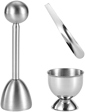 【送料無料】ステンレス製 エッグカッター 5点セット 卵の殻割り器 手動式 キッチン用品 朝食準備 調理..
