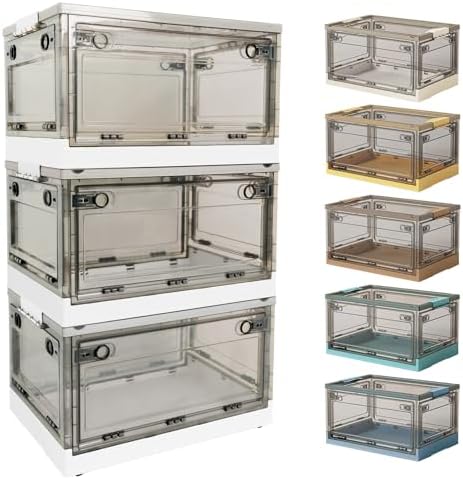 収納ボックス 折り畳み【透明・全方向から取り出せる・大容量85L/56L/40L】コンテナ 収納ケース コンテ..