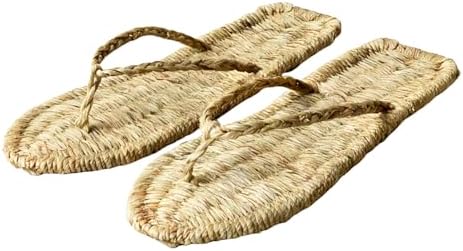 手編み草履 祈願・祭事・供養用 武士風 死神風 コスプレ用 和風鼻緒サンダル 天然藤草 軽量 通気性良好 美しい手作り仕上げ 屋内外兼用