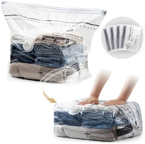 圧縮袋 衣類収納 バッグ 省スペース 大容量 防塵 防湿 防カビ 防臭 洗濯可 荷物整理 旅行用 引越し用 キューブ圧縮バッグ スーツケース対応