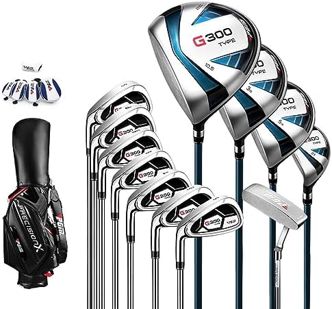 左利き用メンズゴルフクラブセット12本組 ゴルフ初心者向け 高品質 ヘッドカバー付き キャディバッグ付