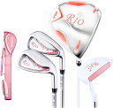 レディース ゴルフクラブセット 4本組 バッグ付き 初心者 右利き用 高反発 ピンク ハーフセット ゴルフ用品 送料無料