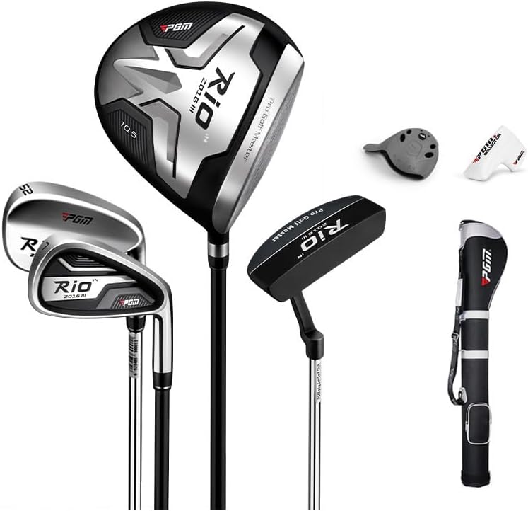 メンズ ゴルフクラブセット 4本 ヘッドカバー2個 ガンバッグ付 初心者 スターターセット 高品質 右用