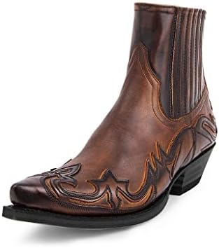 メンズ カウボーイ風 ショートブーツ 革 ヒールアップ バイクブーツ ワークブーツ 通勤用 おしゃれ シンプル 送料無料