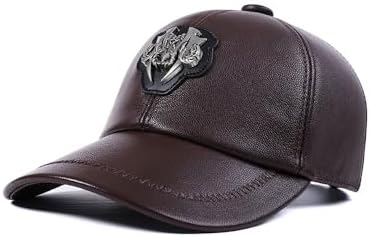 【送料無料】本革 レザー キャップ メンズ帽子 大人用 春夏秋冬 おしゃれ シンプル 贈り物 高級感 キャ..