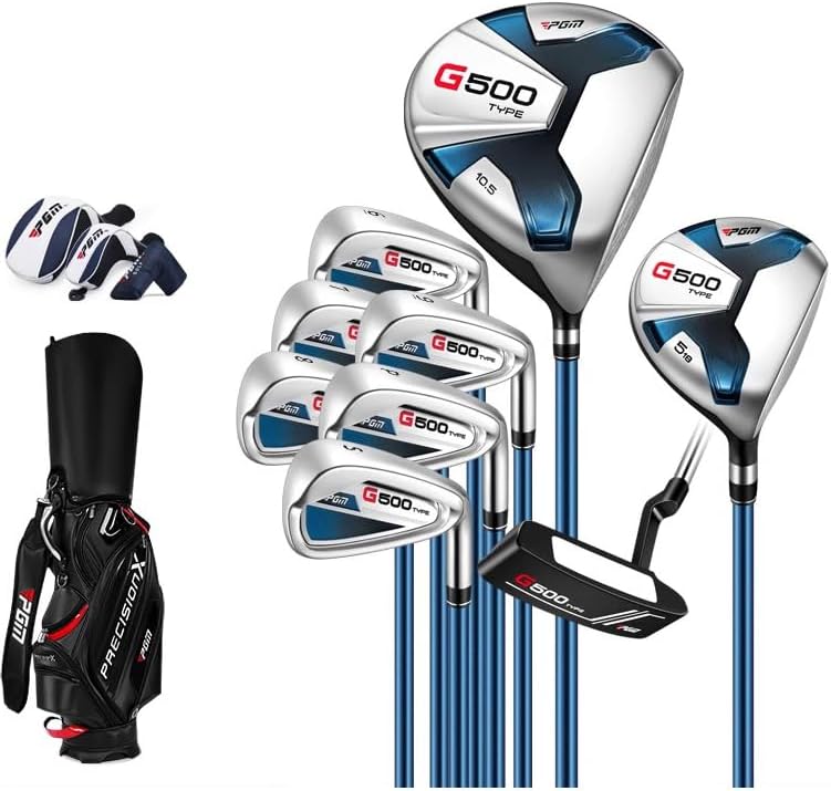 メンズ ゴルフクラブ9本セット 右用 カーボンシャフト ヘッドカバー3個付き 初心者向け 高品質 オールシーズン対応