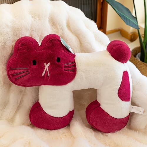 かわいいU型猫ぬいぐるみ 抱き枕 ベビードール 誕生日ギフト 子供用 ギャンブルクッション 低反発 ふわふわ レッド アニマル クッション 大きい