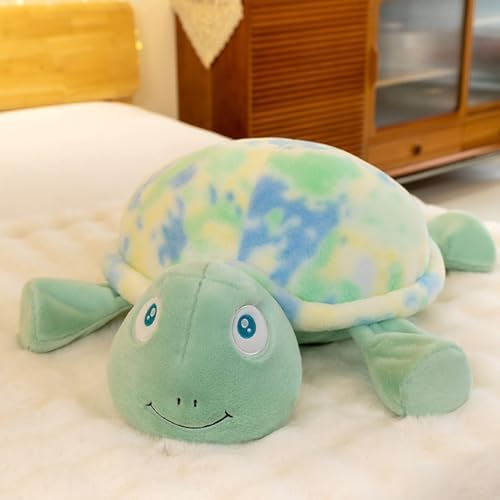 Turtle - 抱き枕 クッション ぬいぐるみ カメ かわいい 大きい 55cm フワフワ 洗える 可愛い グリーン 赤ちゃん 子供用 家族プレゼント
