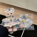 【送料無料】ディズニー 10~18cm キャラクター Sサイズ ぬいぐるみ用 着せ替え服 コスチューム セット 水色 ストライプ柄 フリルブラウス ギンガムチェックスカート 大リボン付き おしゃれ かわいい 写真映え プレゼント ギフト パークデビュー