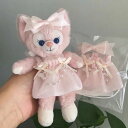 【送料無料】ディズニー 10~18cm キャラクター Sサイズ ぬいぐるみ用 着せ替え服 コスチューム セット 水色 ストライプ柄 フリルブラウス ギンガムチェックスカート 大リボン付き おしゃれ かわいい 写真映え プレゼント ギフト パークデビュー