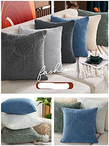 北欧風葉っぱ柄クッションカバー 45x45cm 2枚セット おしゃれ シンプル モダン インテリア 家庭装飾 車 部屋飾り 四季通用 ソファー用