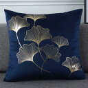 クッションカバー 45x45cm 北欧風 植物柄 2枚セット ベルベット 金箔装飾 シンプル おしゃれ 可愛い インテリア 家庭装飾 車 部屋飾り 四季通用 ソ...