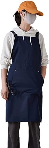 防水防汚エプロン 大容量ポケット フリーサイズ 男女兼用 保育士 料理 作業用 軽量 シンプル おしゃれ
