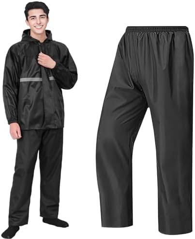 【送料無料】防水透湿 レインスーツ 上下セット メンズ バイク用 雨具 アウトドア 通勤 登山 スキー おしゃれ シンプル 軽量 多機能