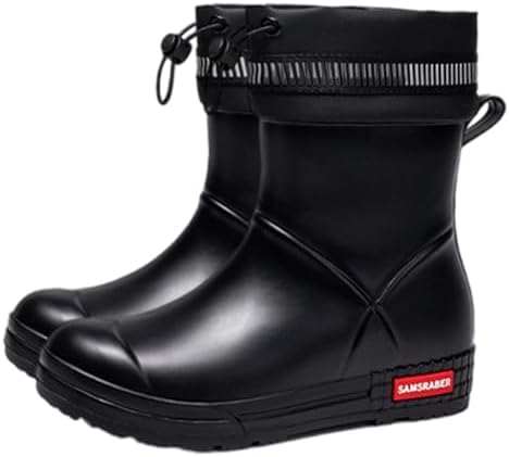 【送料無料】軽量 折りたためる 防水 レインブーツ メンズ レディース ショートブーツ 滑り止め 梅雨対策 台風対策 通勤 通学 作業用 園芸 釣り 晴雨兼用