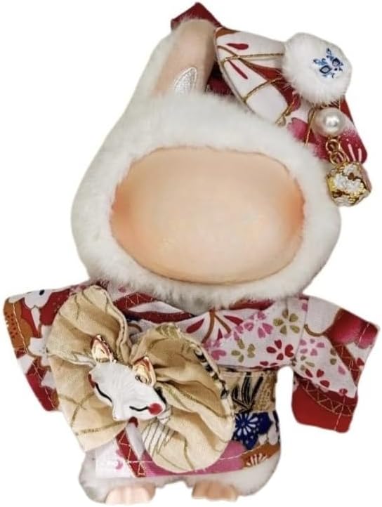 17cm人形用着せ替えセット ラブブ1・2・3代目対応 和服 浴衣 着物 ヘアアクセサリー かわいい キャラクターアクセサリ DIY コスチューム