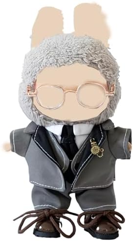 ラブブ用着せ替え服 背広 7点セット ぬいぐるみ服 人形服 ドール服 シンプル 紳士風 おしゃれ