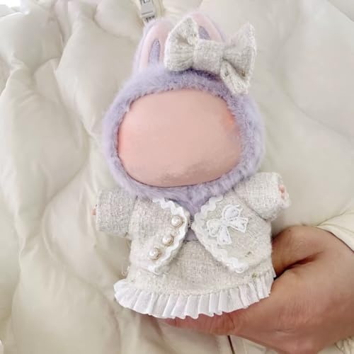 17cmラブブぬいぐるみ用 コート スカート リボンヘッドピース セット かわいい エレガント カジュアル ドレスコーデ 着せ替え 人形ベビー服 おしゃれ シン...