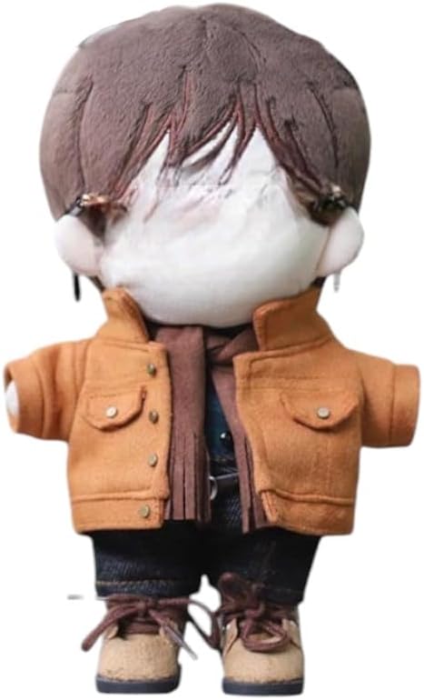 15cmぬいぐるみ用服セット デニムパンツ ジャケット シャツ タンクトップ マフラー おしゃれ シンプル 子ども用 通園 おもちゃ ギフト