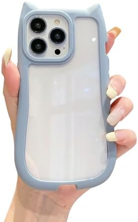 iPhone 15 Plus 対応 ケース 可愛い猫耳デザイン シンプル シリコン衝撃吸収 薄型 防落とし レディース..