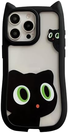 iPhone 16Pro用 ケース 可愛い猫耳 カップル携帯ケース つや消しソフトエッジ 透明 韓国風 個性的 おし..