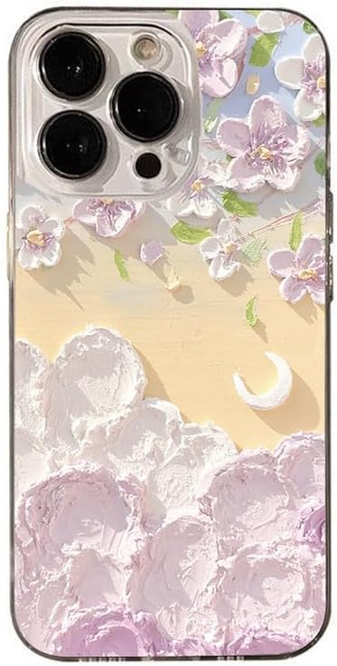 iPhone12用 ケース 油絵の花柄 韓国風 シリコーン 薄くて軽い 耐衝撃 女の子向け 女性人気 おしゃれ ス..