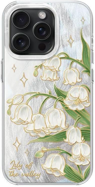iPhone14Plus用 ケース 花柄 可愛い 韓国風 薄くて軽い 黄ばみ防止 スマホケース 女の子 女性人気 高級グリッター フェミニンな羽糸パターン おしゃれ 携帯電話ケース