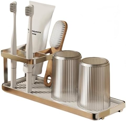 歯ブラシスタンド ステンレス製 おしゃれ スリム 水切り 通気性 防錆 サニタリー 多機能 通勤用 バスル..